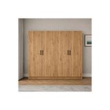 MODENZA %100 MDF 4 Kapaklı Yüklük Çok Amaçlı Dolap - Atlantik Çam