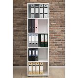 MODENZA %100 MDF 5 Raflı Kitaplık-Ofis Dolabı-Klasörlük-Çok Amaçlı Dolap-Beyaz