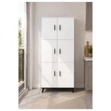 MODENZA Çok Amaçlı %100 MDF Balkon Dolabı-Kiler Dolabı-Erzak Dolabı-Banyo Dolabı-Beyaz