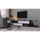 Modern 2 Tv ÜNITESI, Mdf,tv Sehpa - Siyah - Beyaz