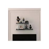 Modern 2'Li Uçan Raf Çok Amaçlı Duvar Rafı Organizer %100 Mdf Kitaplık Mutfak Banyo Rafı Drf03 Antrasit