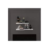 Modern 2'Li Uçan Raf Çok Amaçlı Duvar Rafı Organizer %100 Mdf Kitaplık Mutfak Banyo Rafı Drf03 Beyaz