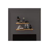 Modern 2'li Uçan Raf Çok Amaçlı Duvar Rafı Organizer%100 MDF Kitaplık Mutfak Banyo Rafı DRF03