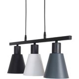 Modern 3'lü Avize, Salon, Mutfak ve Cafe Için Siyah, Beyaz, Antrasit Renkli - Seçenek 1 - Ahşap