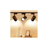Modern 3'Lü Siyah Alaminyum Kasa Ray Spot Aydınlatma Seti 30W 4000K Doğal Beyaz Işık 3200 Lm A+ Enerji Sınıfı Vitrin