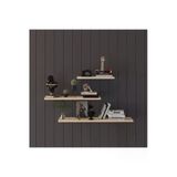 Modern 3'Lü Uçan Raf Çok Amaçlı Duvar Rafı Organizer %100 Mdf Kitaplık Mutfak Banyo Rafı Drf02 Meşe 1