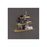 Modern 3'Lü Uçan Raf Çok Amaçlı Duvar Rafı Organizer %100 Mdf Kitaplık Mutfak Banyo Rafı Drf02 Petra