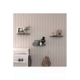 Modern 3'Lü Uçan Raf Çok Amaçlı Duvar Rafı Organizer %100 Mdf Kitaplık Mutfak Banyo Rafı Drf04 Antrasit
