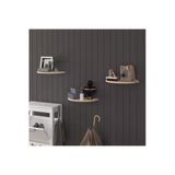 Modern 3'Lü Uçan Raf Çok Amaçlı Duvar Rafı Organizer %100 Mdf Kitaplık Mutfak Banyo Rafı Drf04 Meşe