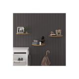 Modern 3'Lü Uçan Raf Çok Amaçlı Duvar Rafı Organizer %100 Mdf Kitaplık Mutfak Banyo Rafı Drf04 Petra