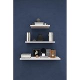Modern 3'lü Uçan Raf Çok Amaçlı Duvar Rafı Organizer%100 MDF Kitaplık Mutfak Banyo Rafı DRF05 BEYAZ