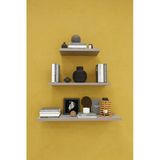 Modern 3'lü Uçan Raf Çok Amaçlı Duvar Rafı Organizer%100 MDF Kitaplık Mutfak Banyo Rafı DRF05 KÜL GRİ
