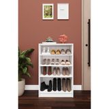 Modern 4 Katlı Raflı Ayakkabılık %100 MDF Çok Amaçlı Düzenleyici A31 - Beyaz