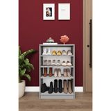 Modern 4 Katlı Raflı Ayakkabılık %100 MDF Çok Amaçlı Düzenleyici A31 - Gri