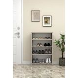 Modern 4 Katlı Raflı Ayakkabılık %100 Mdf Çok Amaçlı Düzenleyici A31 Kül Gri