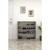 Modern 4 Katlı Raflı Ayakkabılık %100 MDF Çok Amaçlı Düzenleyici A32 - Gri