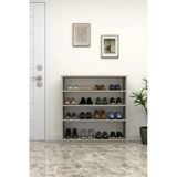 Modern 4 Katlı Raflı Ayakkabılık %100 Mdf Çok Amaçlı Düzenleyici A32 Kül Gri