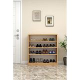 Modern 4 Katlı Raflı Ayakkabılık %100 Mdf Çok Amaçlı Düzenleyici A32 Safir Meşe