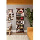 Modern 6 Raflı Metal Kitaplık Üçlü Ayrılabilir Modül Dekoratif Çok Amaçlı Kitaplık Metalk01 Petra