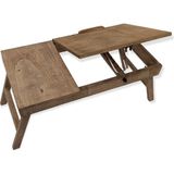 Modern Alisa Ahşap Katlanır Laptop Sehpası Çok Amaçlı Sehpa (Çekmecesiz Model) - 55 x 30 x 25 cm - Ceviz