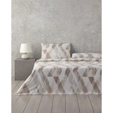 Modern Argyle Çift Taraflı Pamuk Tek Kişilik Nevresim Takımı 160X220 cm Bej