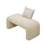 Modern Ayakkabı Parlatıcı Tabure Ev için Giriş Tezgahı Yumuşak Ambalaj Tezgahı Yatak Odası Oturma Odası Giyinme Odası için 60 cm Beyaz Osmanlı Şık Depolama ve Oturma için