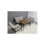 Modern Balkon, Bahce, Cafe - Metal Kanepe Koltuk Takimi - 2+1+1 + Masa