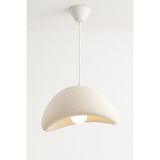 Modern Beton Görünümlü | Organik Dokulu Sarkıt Avize - 40 cm Beyaz Renk - 1