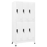 Modern beyaz çelik dolap, 90 x 45 x 180 cm, kilitlenebilir, metal, ofis ve okul için, uzun ömürlü elbise dolabı, askılı, havalandırmalı tasarım, geniş depolama alanı