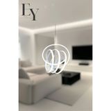 Modern Beyaz Imza Model Tek Renk (Beyaz&Sarı&Günışığı) Lüks LED Avize - Beyaz Led Işık