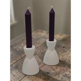 Modern Beyaz Şamdan Mumluk 2’Li Set, Dekoratif Salon Aksesuarı, Masa Dekoru, Hediyelik Vitrin