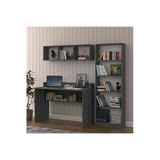 Modern Çalışma Masası Seti %100 Mdf Bilgisayar Ders Ofis Masası Kitaplık Çmt001 Antrasit