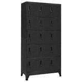 Modern çelik dolap 90 x 40 x 180 cm, antrasit, kilitlenebilir kapılar, havalandırma delikleri, ofis, kıyafet ve kişisel eşyalar için dayanıklı metal saklama kutusu şık düzenleyici