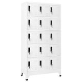 Modern çelik saklama dolabı, beyaz, 90 x 40 x 180 cm, kilitlenebilir kapılar ve havalandırma delikleri, ofis ve ev organizasyonu için dayanıklı metal depolama çözümü, ünite
