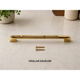 Modern Çizgili Tasarım Star Kulp - Vestiyer, Mutfak ve Banyo Dolabı Için Ağır Metal Kulp (160MM-192MM - Gold - 160/192MM