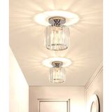 Modern Crystal Lüks Kristal Taşlı Plafonyer Tavan Avize Gümüş Krom - Ahşap - Bej - Seçenek 1