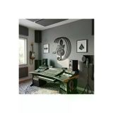Modern Dairesel Porte Ve Sol Anahtarı Motifli Estetik Metal Duvar Panosu