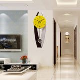 Modern Dekoratif Duvar Saati, Sarkaçlı Yaratıcı Kuvars Hareketli Sessiz Duvara Monte Saat Sessiz Salıncak Saat Oturma Odası için A 69x25 cm (27x10 inç)