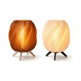 Modern Dekoratif Masa Lambası | Spiral Tasarım Abajur | Sert Plastik Gövde | Gece Lambası 21,5 Cm