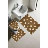 Modern Desenli Dijital Baskı 3’Lü Banyo Paspas Takımı Yıkanabilir Kaymaz Tabanlı Klozet Takımı Klz0012 Renkli 60 X 90