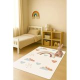 Modern Desenli Dijital Baskı Kaymaz Taban Çocuk Ve Genç Odası Halısı H0755 Renkli 80 X 150