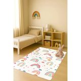 Modern Desenli Dijital Baskı Kaymaz Taban Çocuk Ve Genç Odası Halısı H0756 Renkli 120 X 180