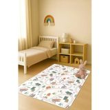 Modern Desenli Dijital Baskı Kaymaz Taban Çocuk Ve Genç Odası Halısı H0877 Renkli 140 X 200