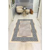 Modern Desenli Dijital Baskı Kaymaz Taban Halı H0165 Renkli 80 X 150