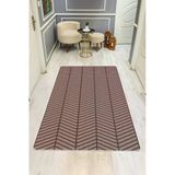 Modern Desenli Dijital Baskı Kaymaz Taban Halı H0177 Renkli 140 X 200