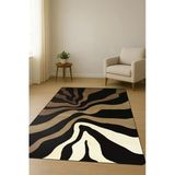 Modern Desenli Dijital Baskı Kaymaz Taban Halı H0178 Renkli 140 X 200