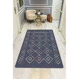 Modern Desenli Dijital Baskı Kaymaz Taban Halı H0180 Renkli 140 X 200