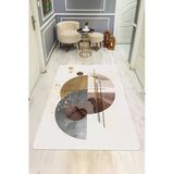 Modern Desenli Dijital Baskı Kaymaz Taban Halı H0212 Renkli 140 X 200