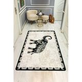 Modern Desenli Dijital Baskı Kaymaz Taban Halı H0214 Renkli 140 X 200