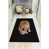 Modern Desenli Dijital Baskı Kaymaz Taban Halı H0223 Renkli 140 X 200